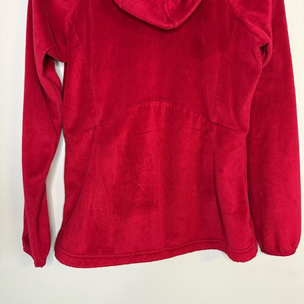 Columbia Women’s Hooded Full-Zip Red Fleece Jacket - Picture 13 of 14